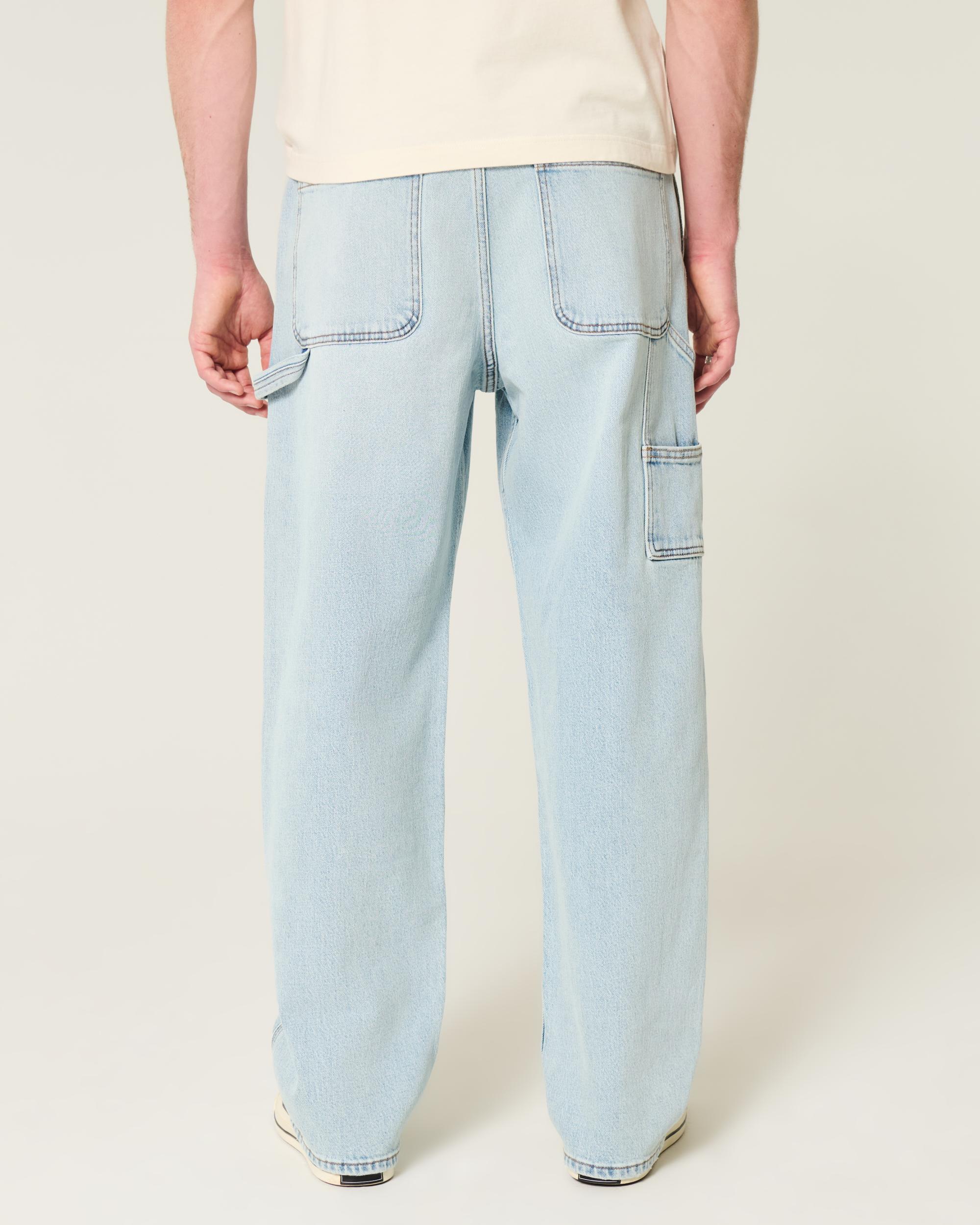 Light Wash Baggy Carpenter Jeans Product Image