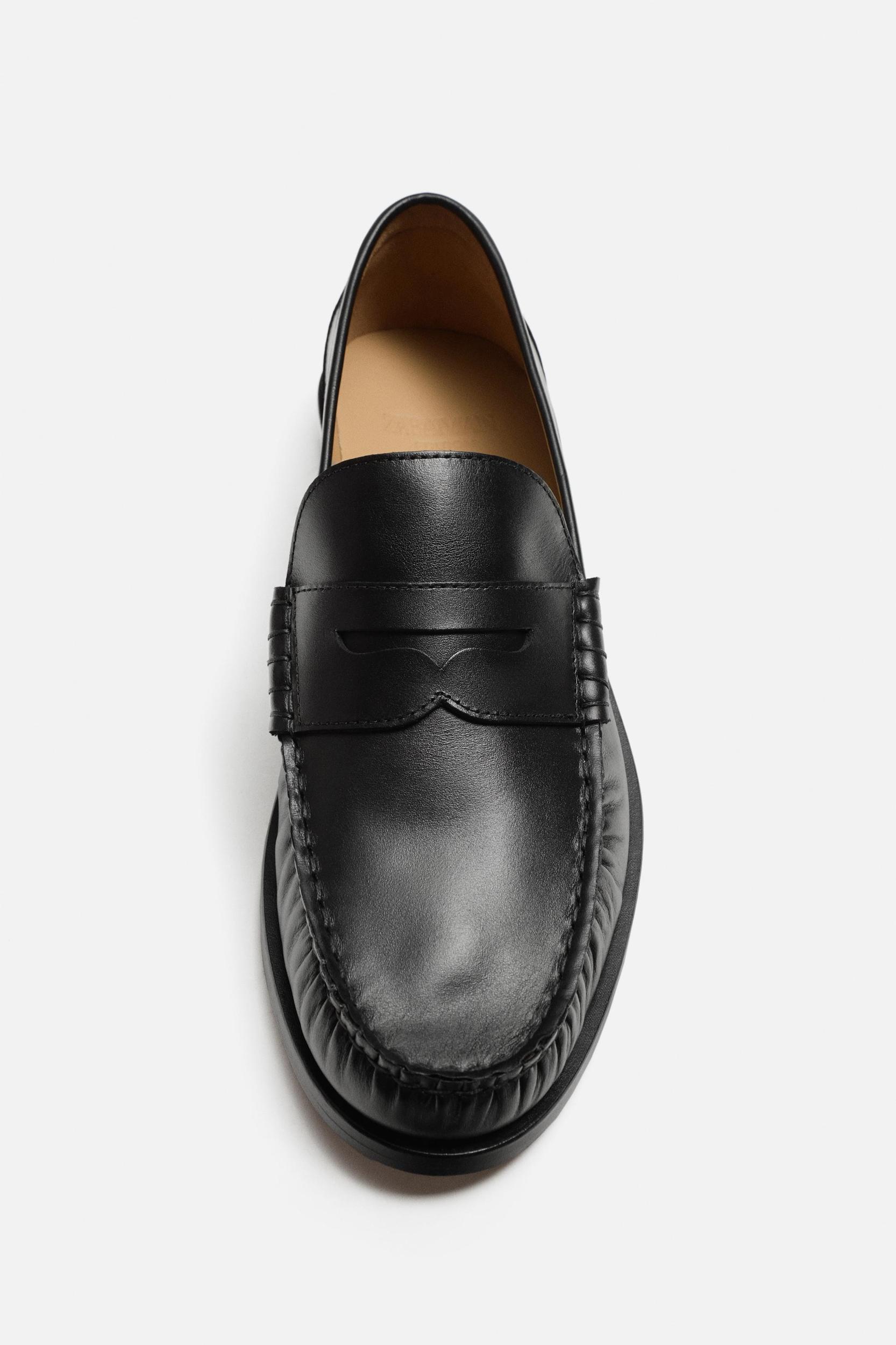 LEATHER PENNY LOAFERS Product Image