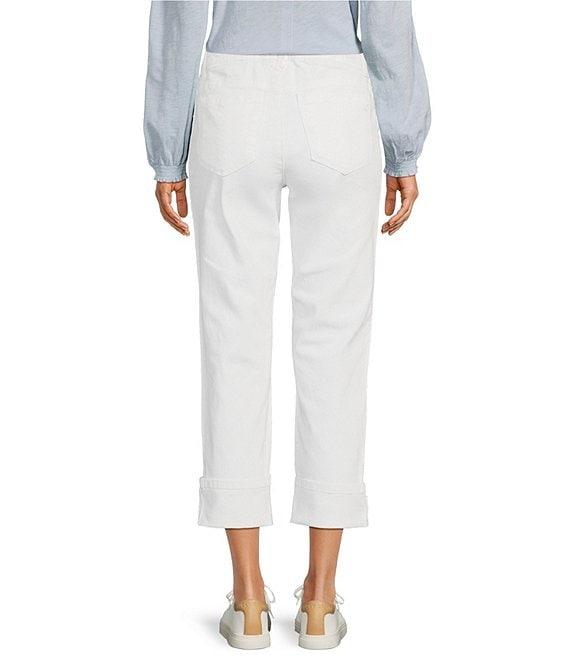Democracy Stretch Flex-Ellent Straight Leg Roll-Up Hem Cropped Girlfriend Pants Product Image