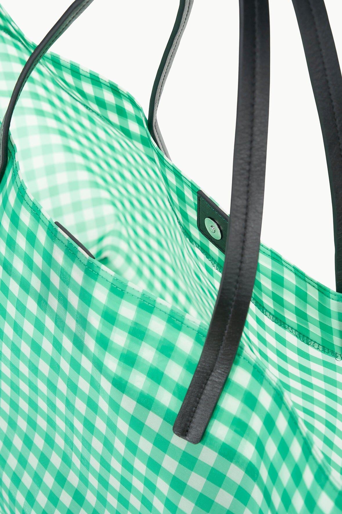 CHRISTOS LARGE MESH TOTE | JADE GINGHAM Product Image