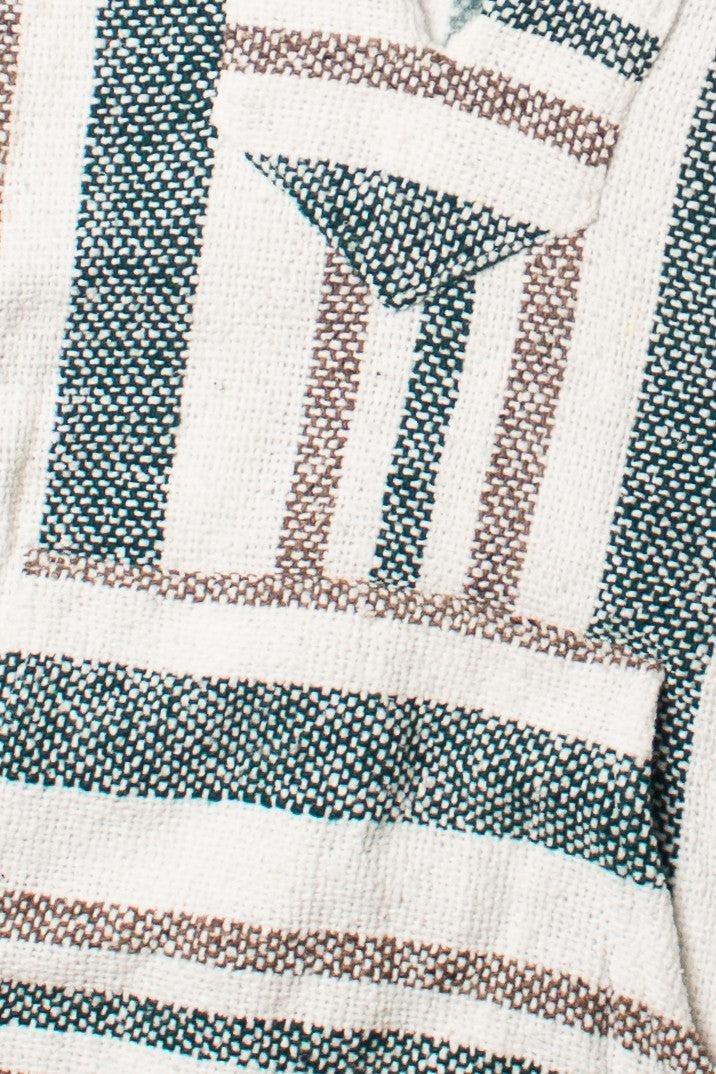 Lightweight Dark Green & Beige Baja Hoodie Product Image