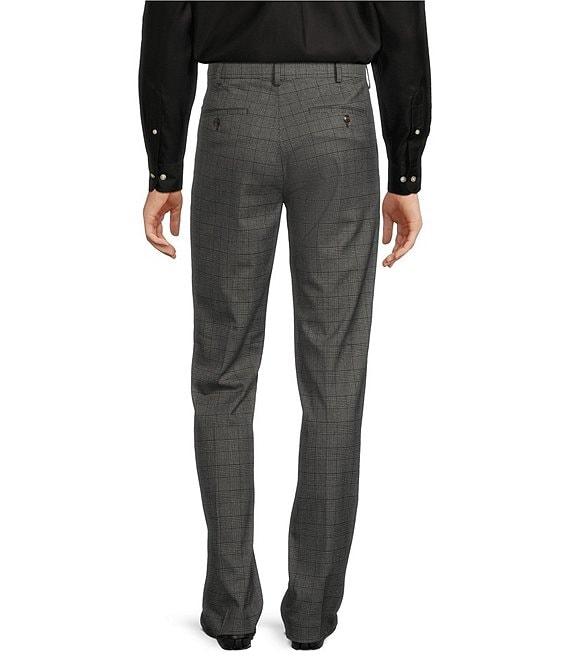 TravelSmart Straight Fit Flat Front Plaid Chino Pants Product Image