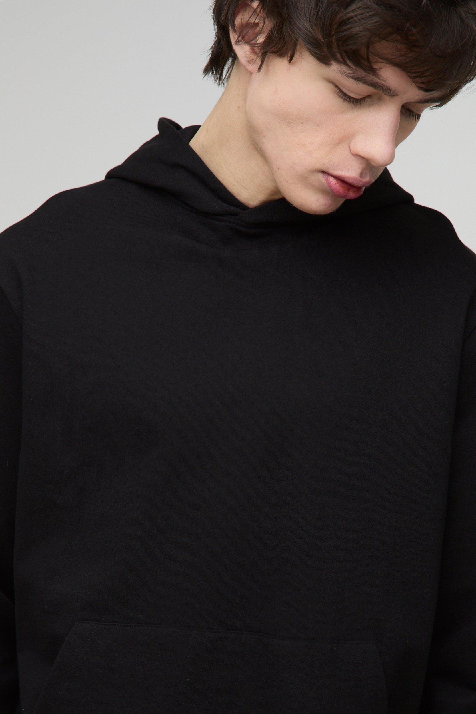 Tall 260GSM Loopback Regular Fit Basic Hoodie | boohooMAN USA Product Image