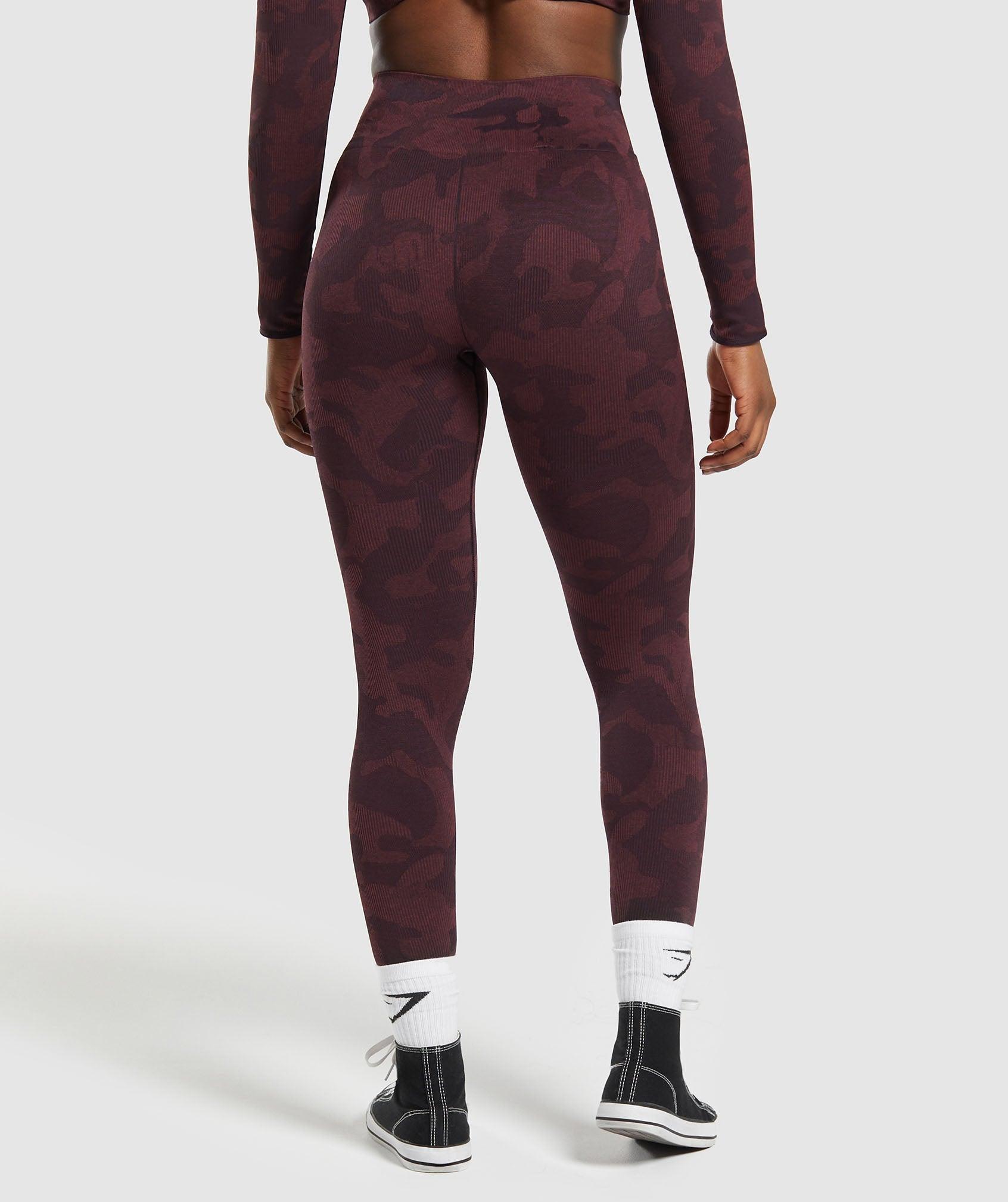 Gymshark Adapt Camo Seamless Leggings - Plum Brown/Burgundy Brown Female Product Image