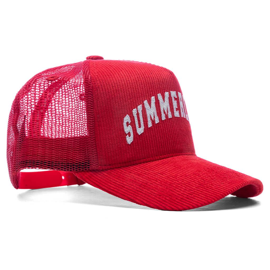 Summerland Corduroy Trucker Hat - Cherry Product Image