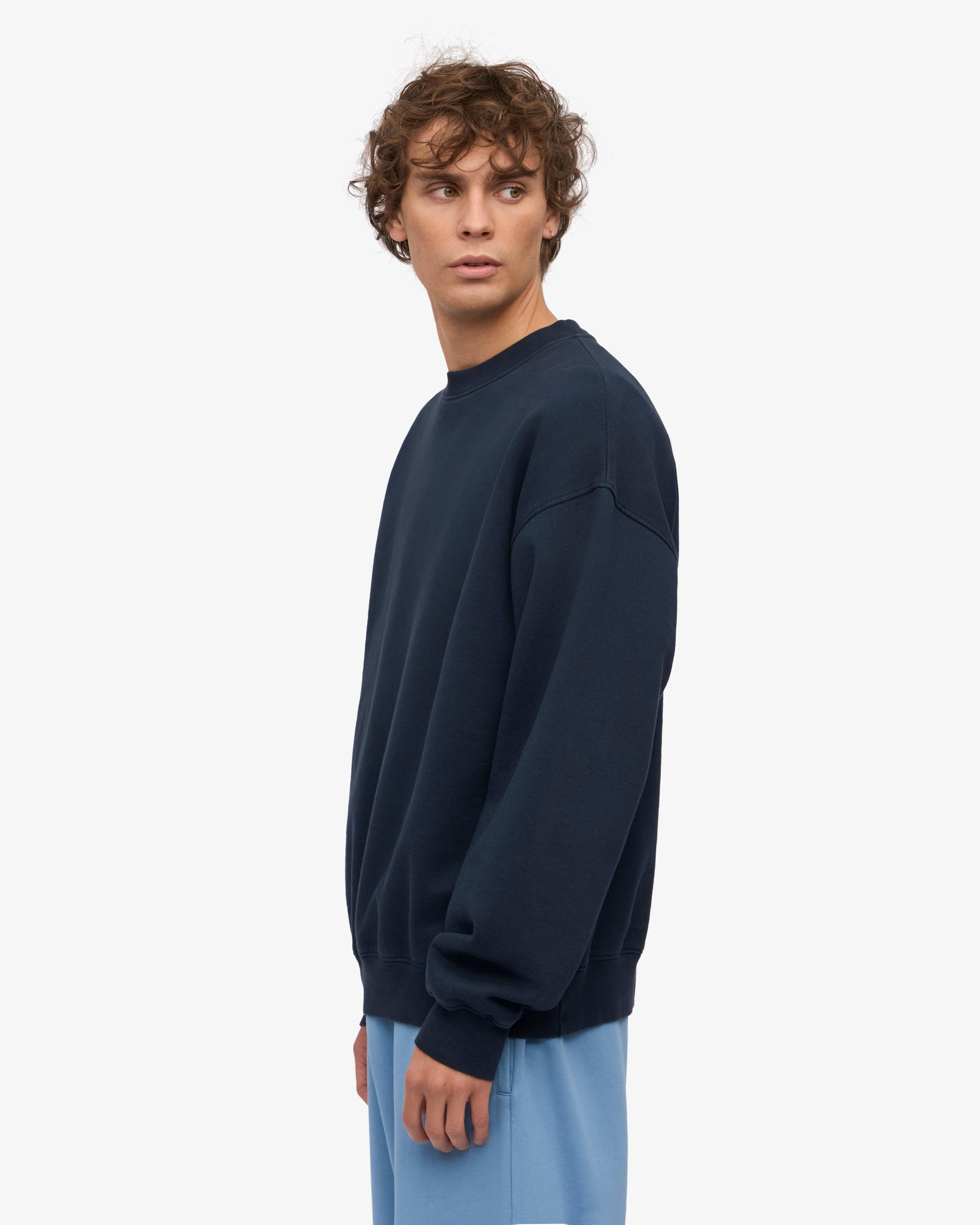 Organic Oversized Crew - Navy Blue Product Image
