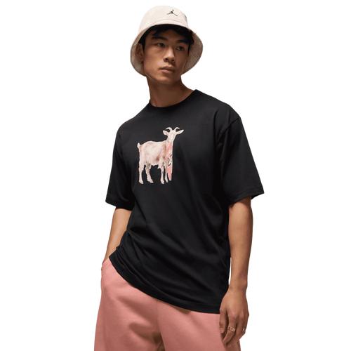 Jordan Mens Jordan NC GOAT Short Sleeve Crew - Mens Black/White Product Image