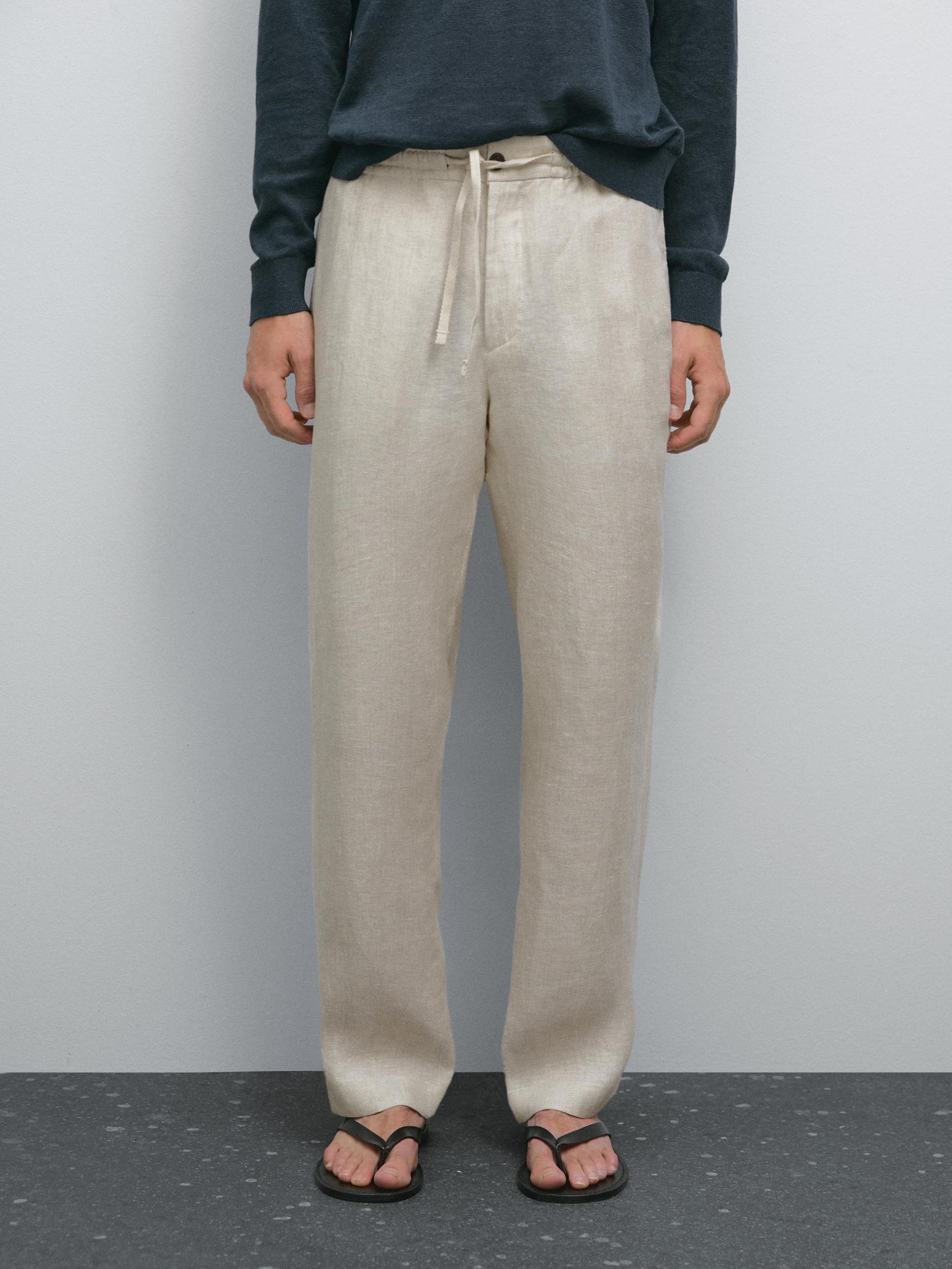 Total look linen trousers Product Image