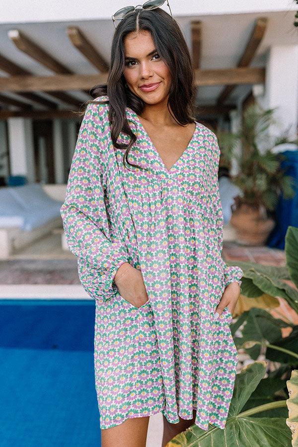 Party in Galveston Babydoll Dress in Green Product Image