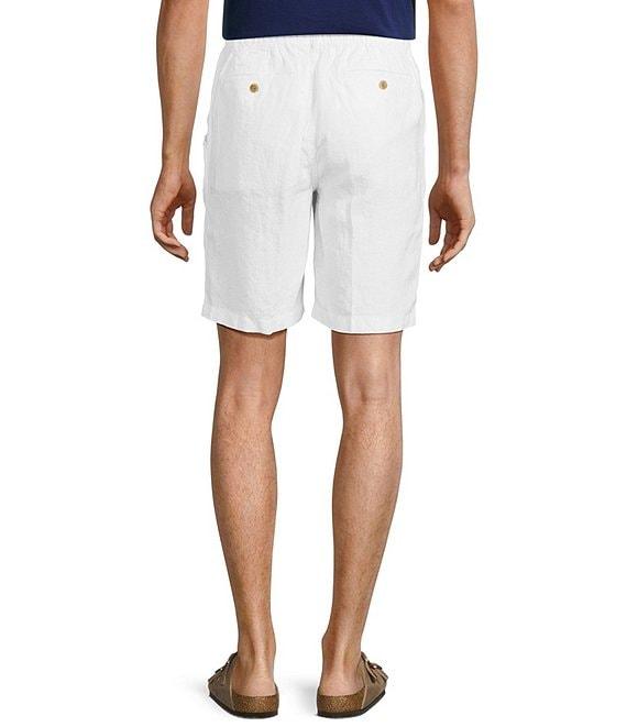 Caribbean Flat Front Linen 9#double; Inseam Shorts Product Image