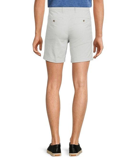 Roundtree & Yorke The Cloud Collection 7#double; Flat Front Washed Chino Shorts Product Image