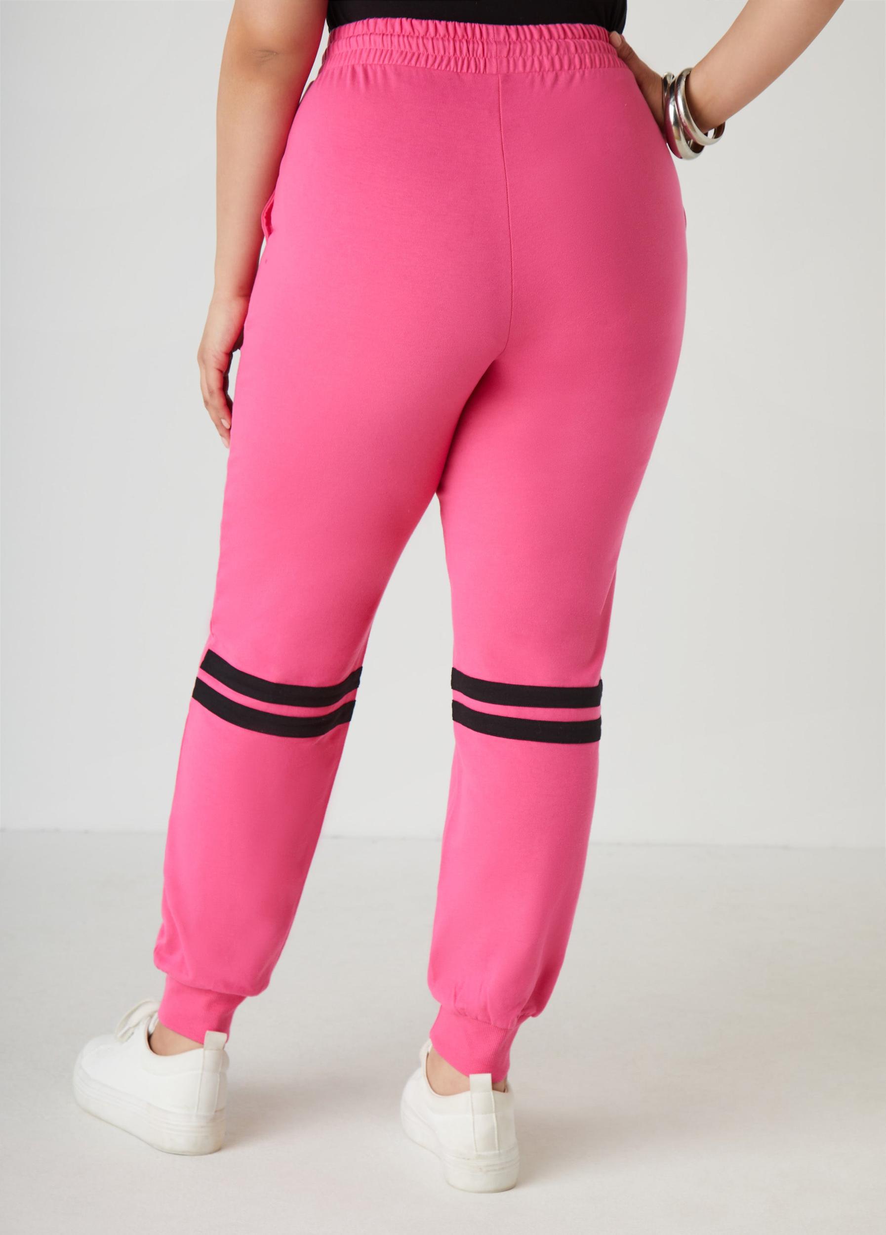 Plus Size Striped French Terry Joggers Ashley Stewart Product Image