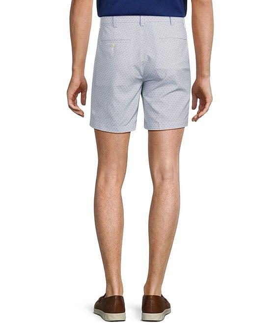 Roundtree & Yorke Performance Flat Front Straight Fit Golf Ball Print 7#double; Inseam Shorts Product Image