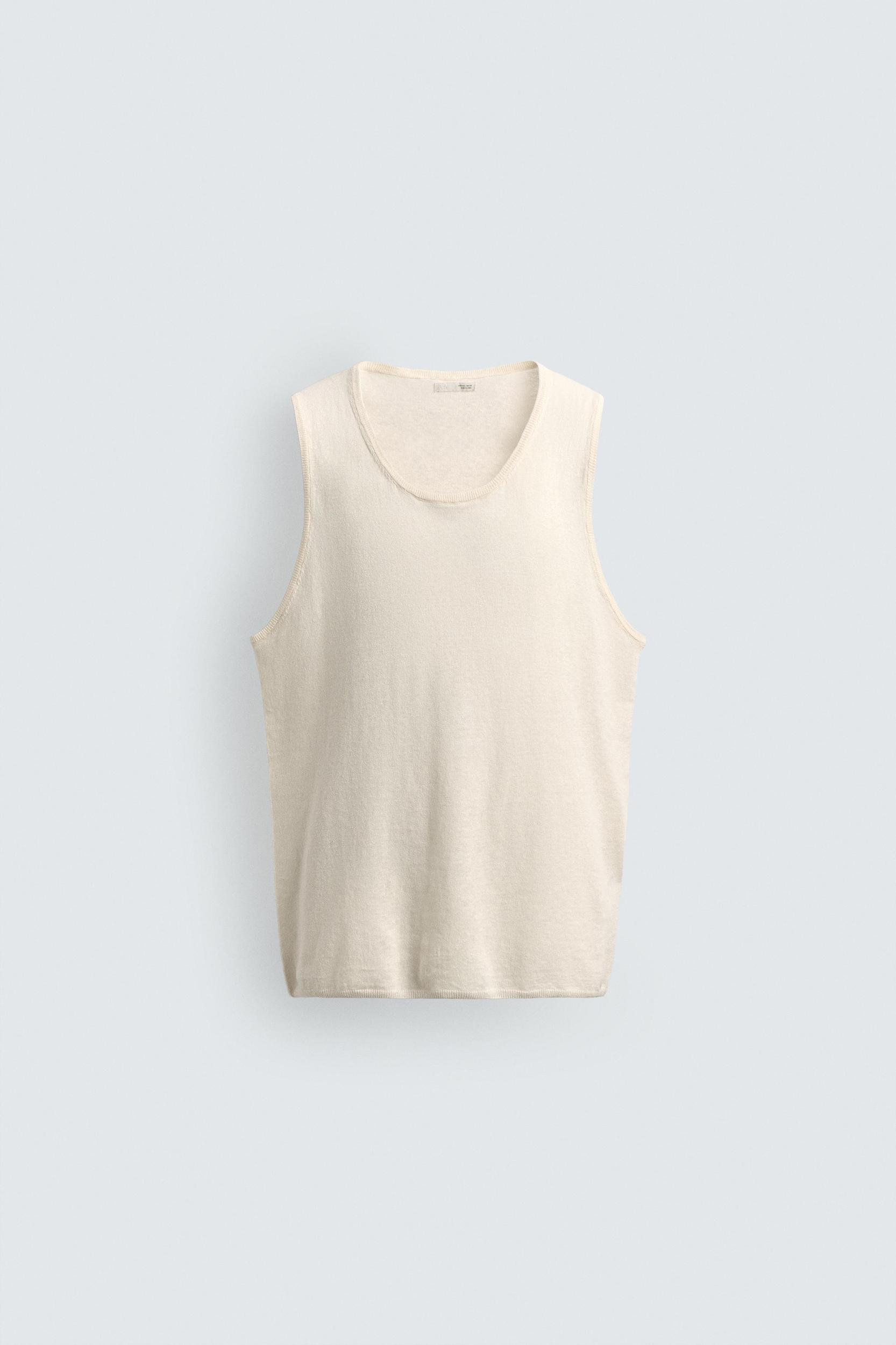 LINEN - COTTON KNIT TANK TOP Product Image