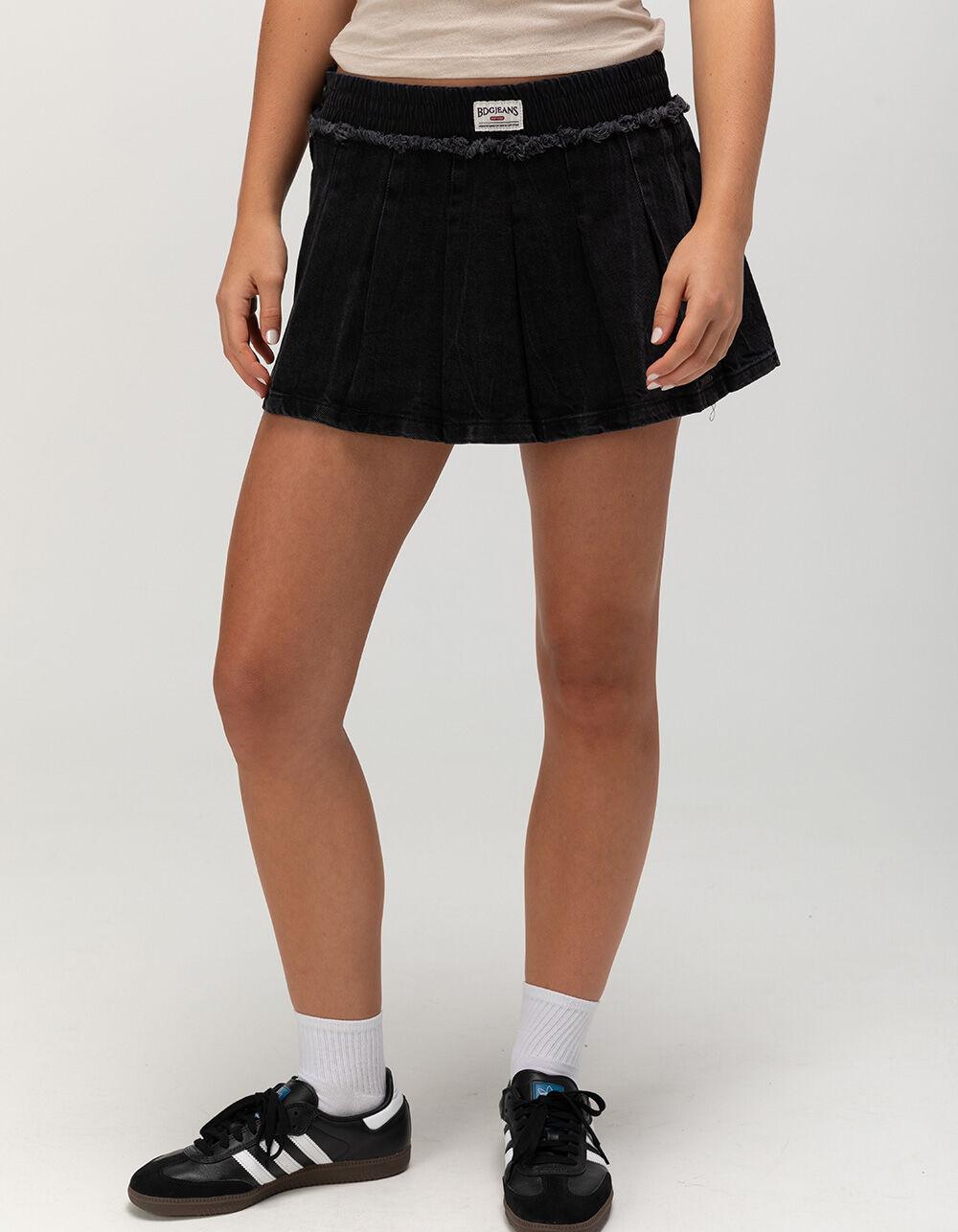 BDG Urban Outfitters Alexandra Womens Boxer Mini Skirt - BLACK DENIM Product Image
