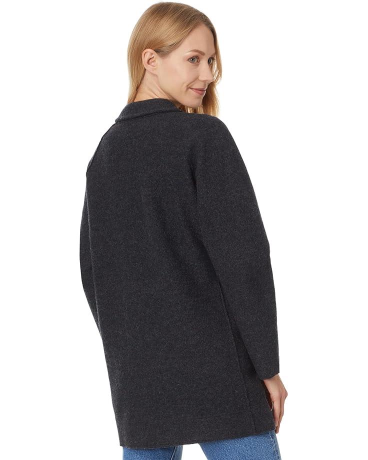 Lightweight Boiled Wool Stand Collar Jacket With Pockets Product Image