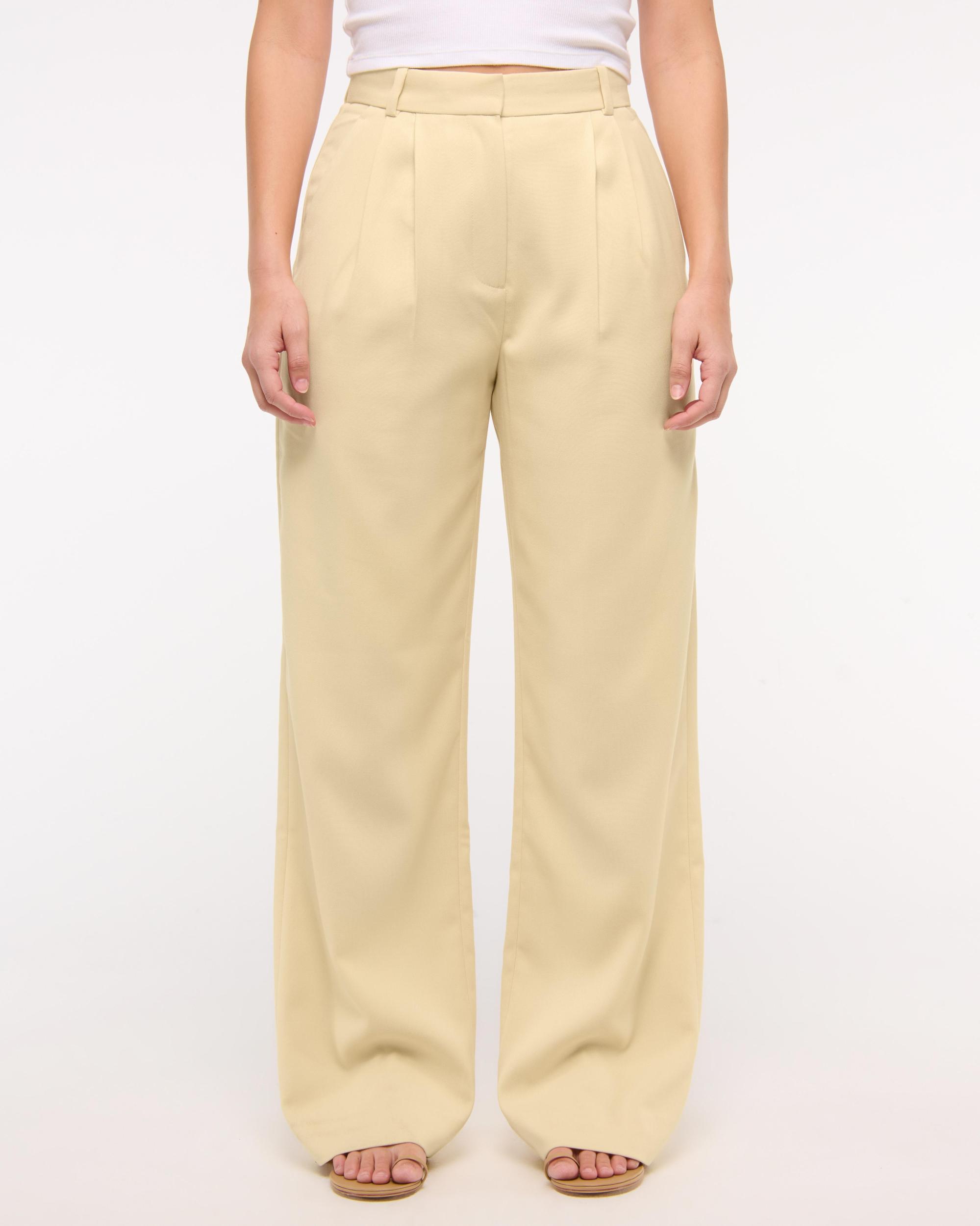 Curve Love A&F Sloane Tailored Wide Leg Pant Product Image