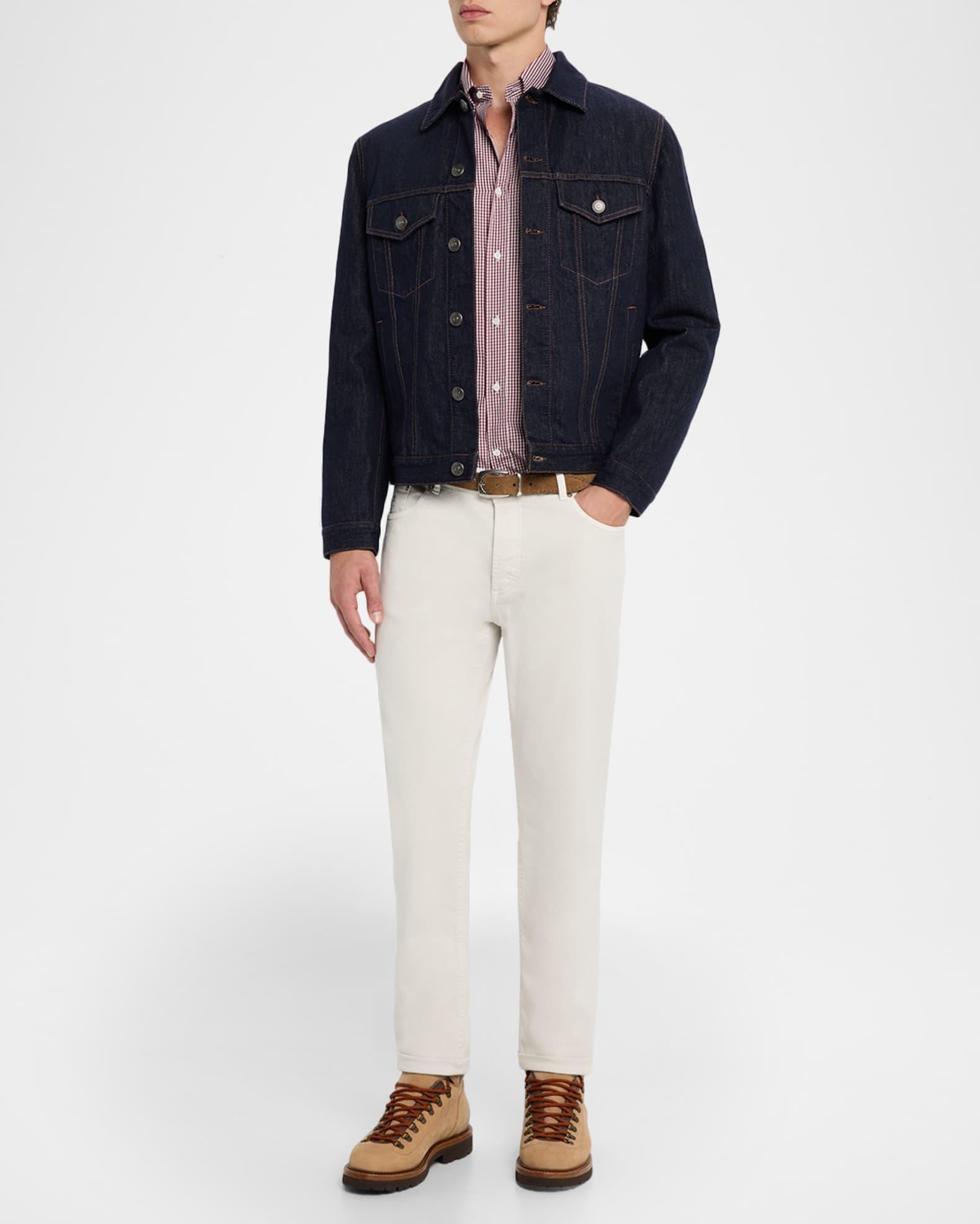 Men's Micro-Gingham Button-Collar Sport Shirt Product Image