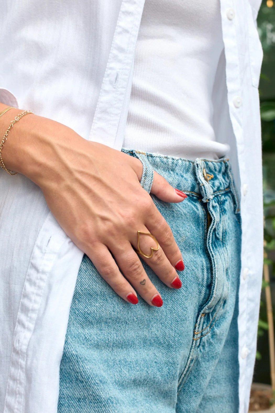 Lovie Gold Heart Ring- Waterproof Product Image