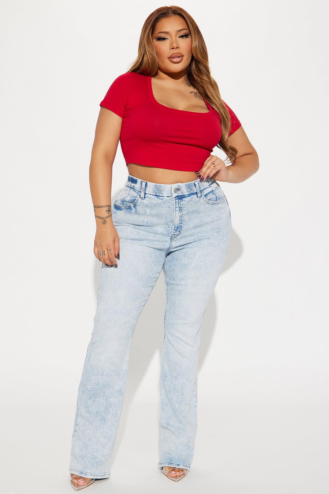 She Stands Out Tummy Control Bootcut Jeans - Light Wash Product Image