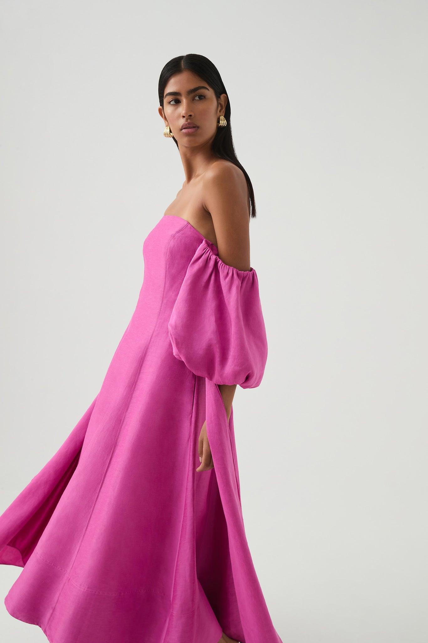 Incarnation Midi Dress-MAGENTA / 4 Product Image