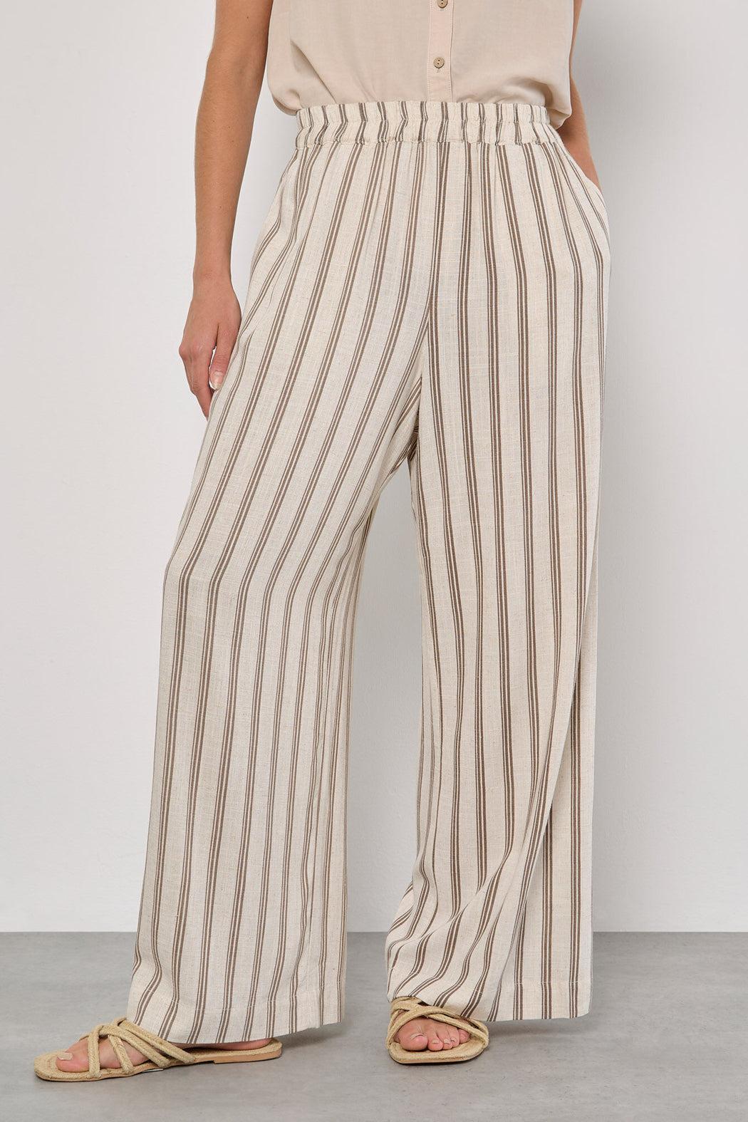 Stripe Wide Leg Trouser Product Image