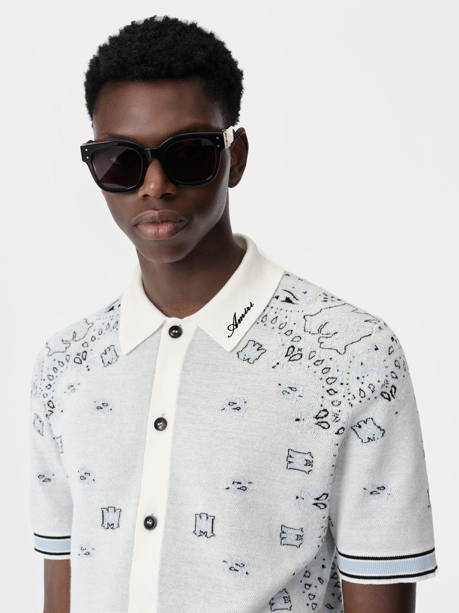 BANDANA POLO - White Blue Product Image