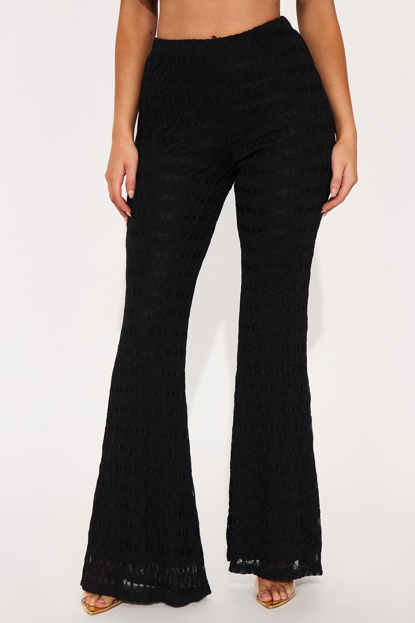 Hold Up Lace Flare Pant - Black Product Image