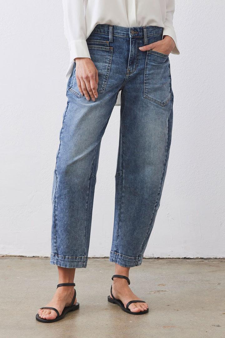 The Slouchy Denim Pants Product Image