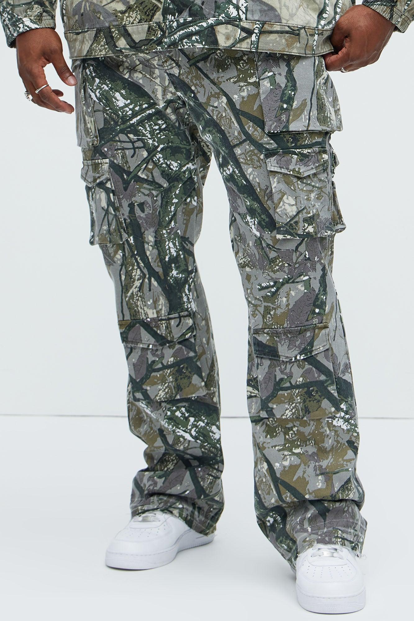 On Repeat Skinny Flare Cargo Pants - Green/combo Product Image