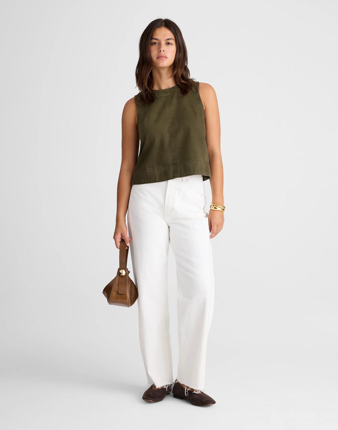 Boxy Shell Top in Garment Dye Product Image