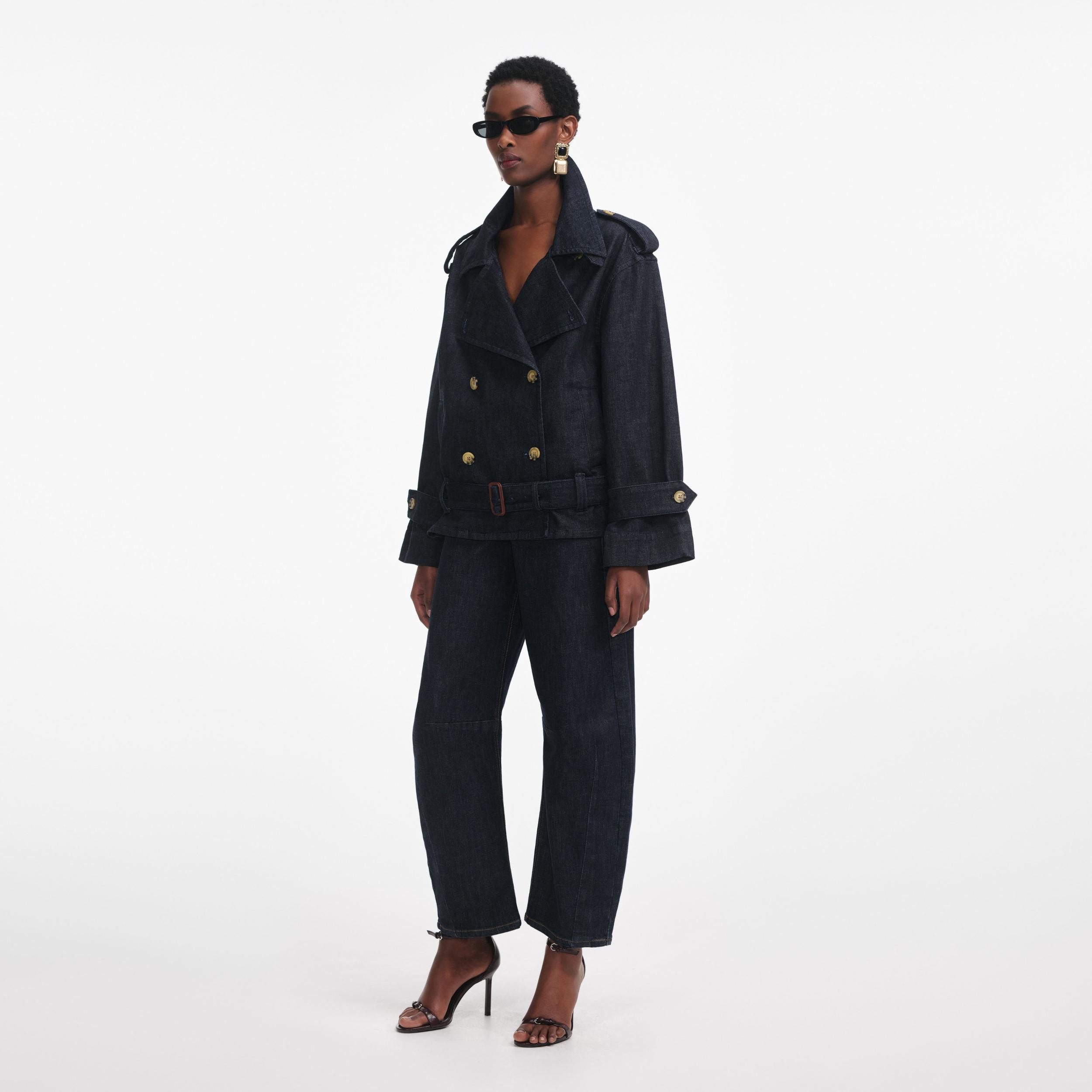 Denim Trench Jacket Product Image
