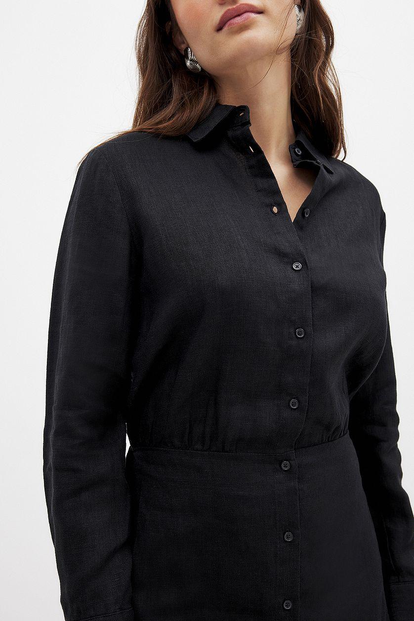 Linen Shirt Dress Product Image