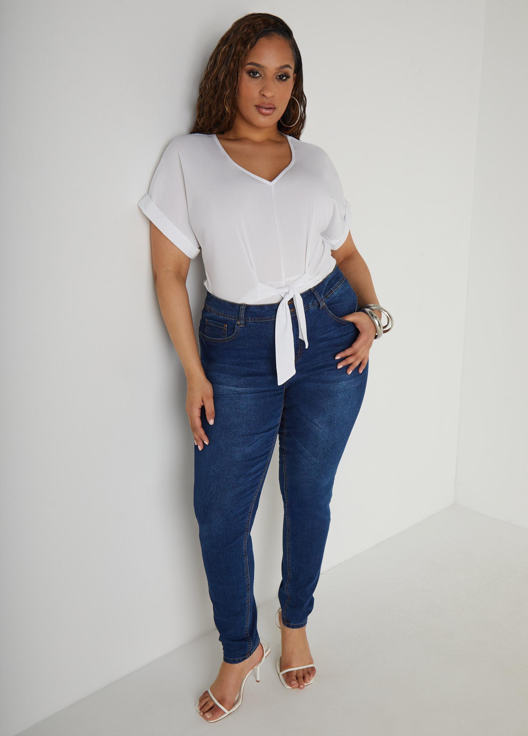 Tie Front Stretch Knit Top Product Image