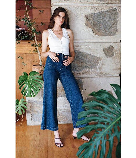 Rolla's Sailor Denim High Rise Slim Wide Leg Jeans Product Image