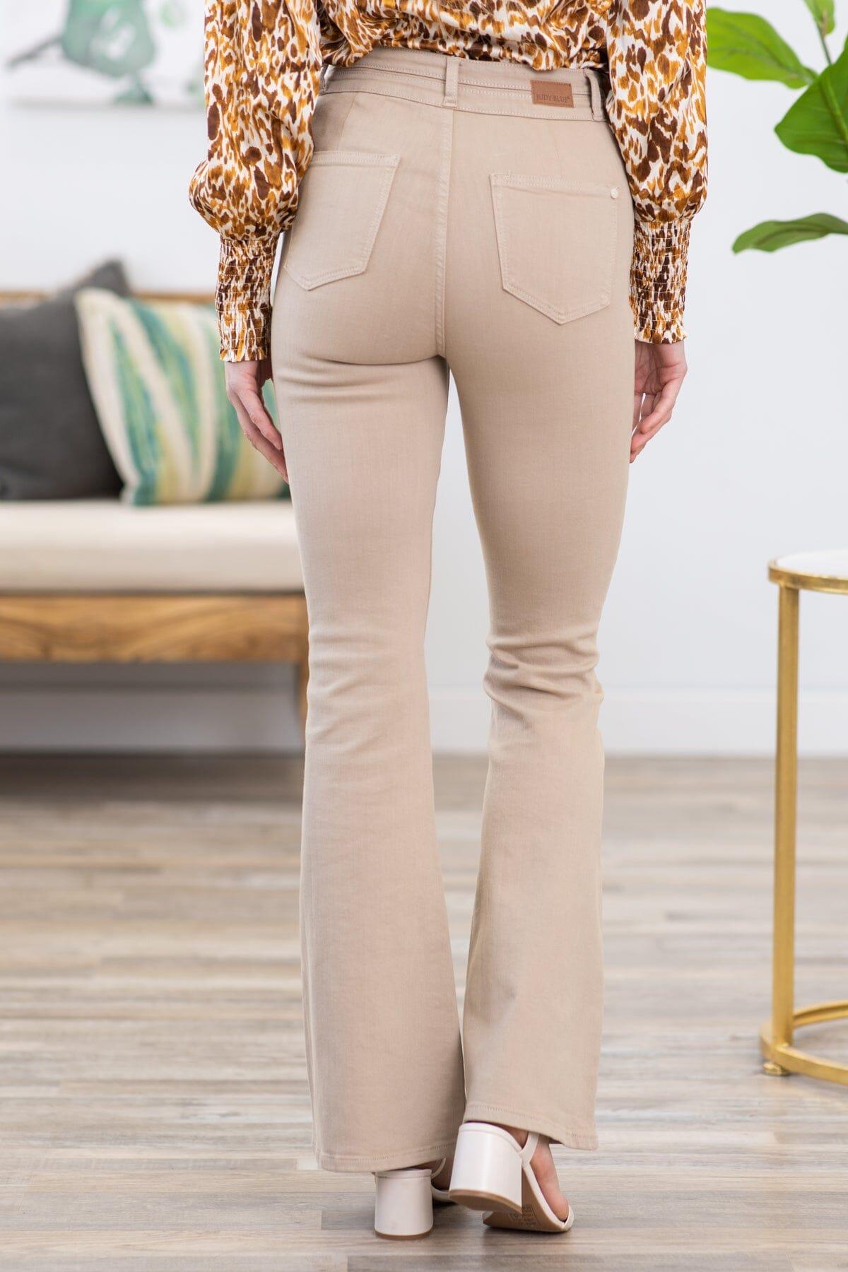 Judy Blue Beige Bootcut Jeans Product Image