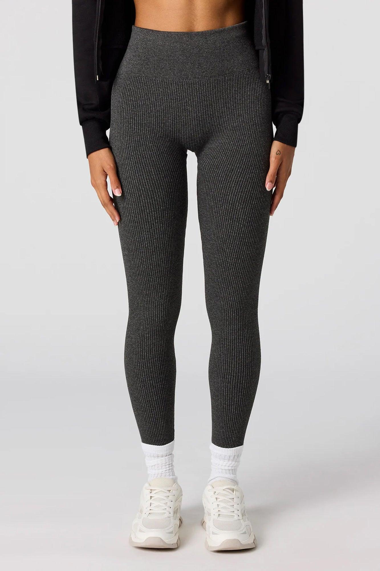 High Rise Seamless Ribbed Legging Female Product Image