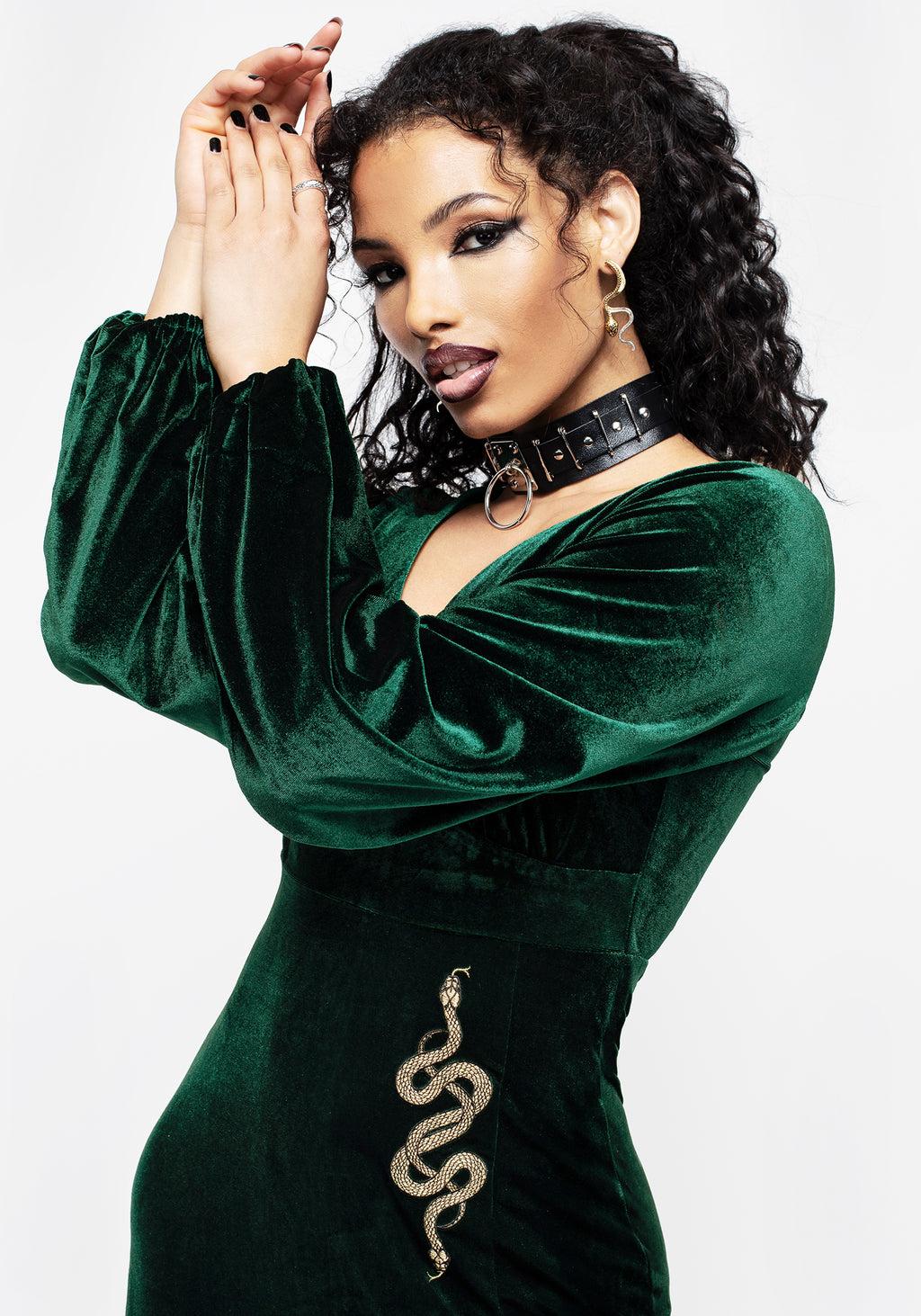 Zarina Long Sleeve Velour Maxi Dress Product Image