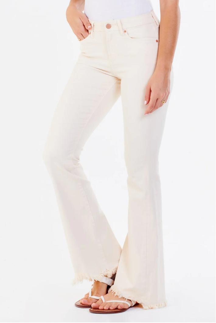 ROSA HIGH RISE FLARE JEANS WHEAT Product Image