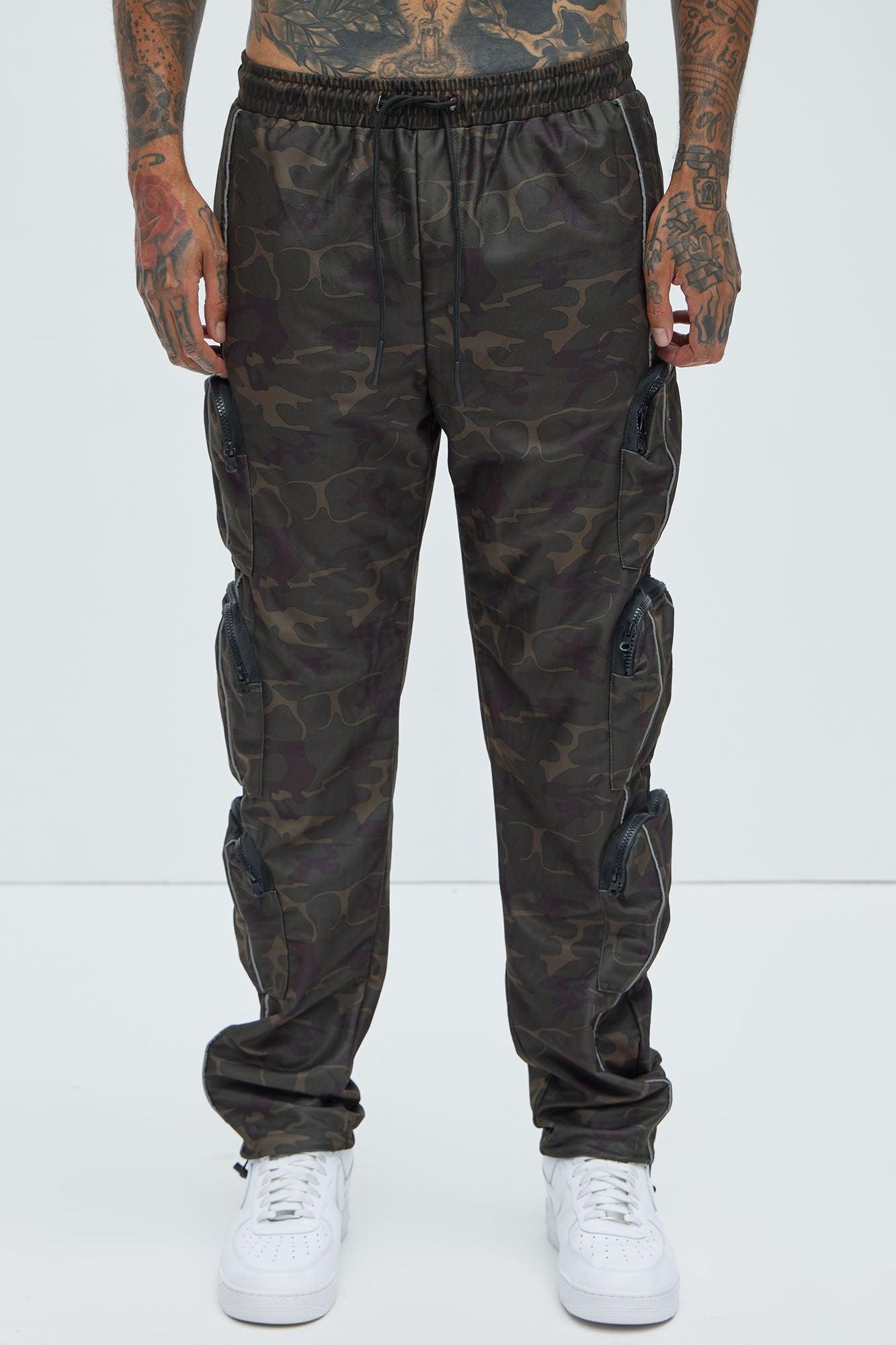 I Got You Cargo Baggy Track Pants - Camouflage Product Image