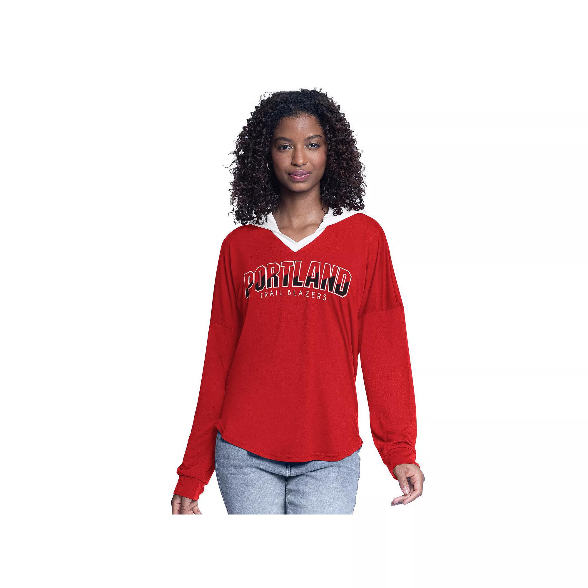 Women's G-III 4Her by Carl Banks Red Portland Trail Blazers Bench Player Over Product Image