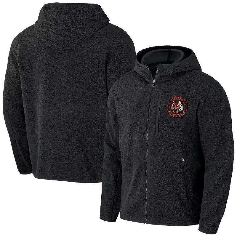 Men's NFL x Darius Rucker Collection by Fanatics  Black Cincinnati Bengals Sherpa Full-Zip Hoodie, Size: Small Product Image