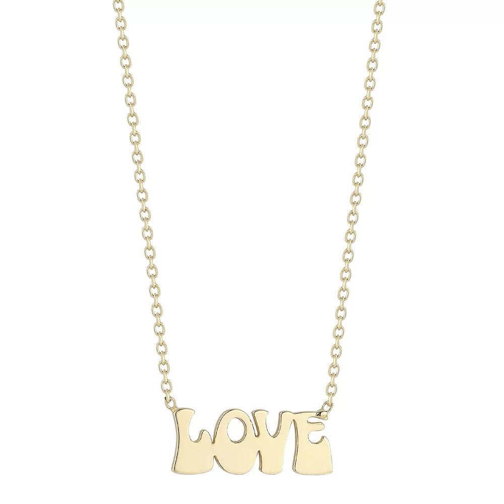LUMINOR GOLD 14k Gold Groovy Love Necklace, Women's, Size: 17" Product Image