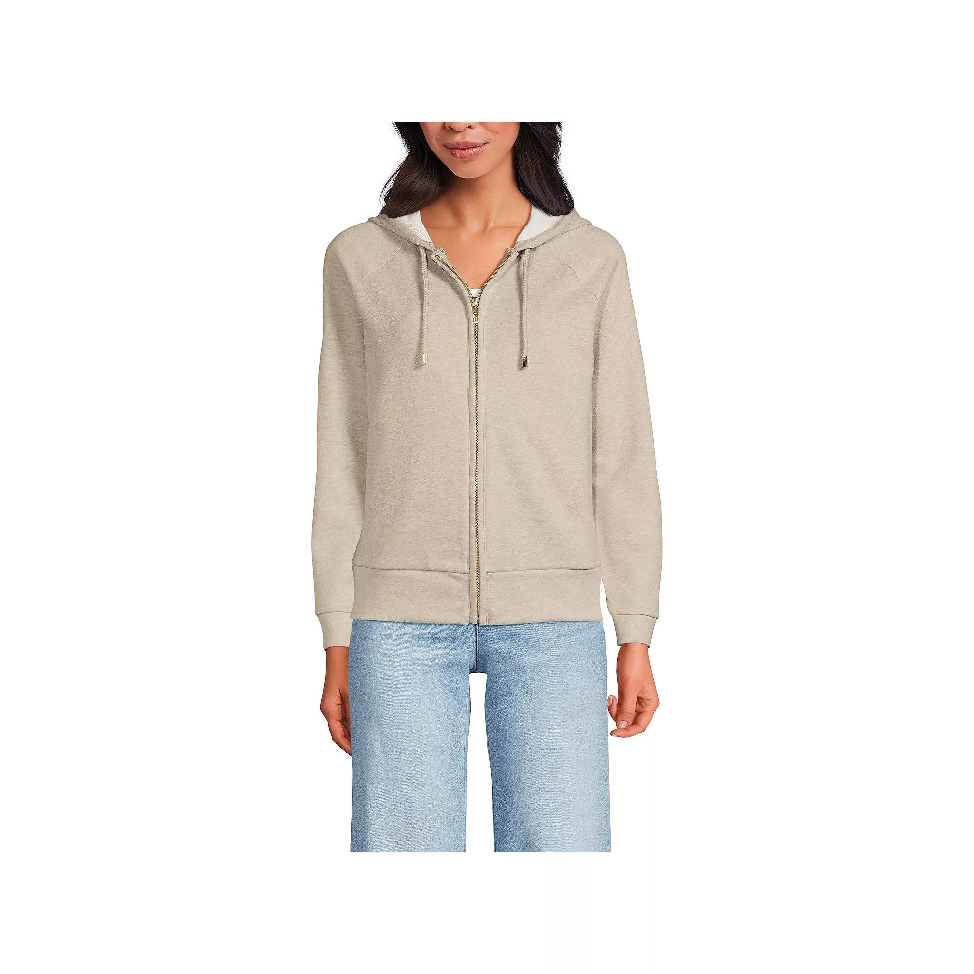 Women's Lands' End Relaxed Long Sleeve Full Zip Hoodie,  Product Image