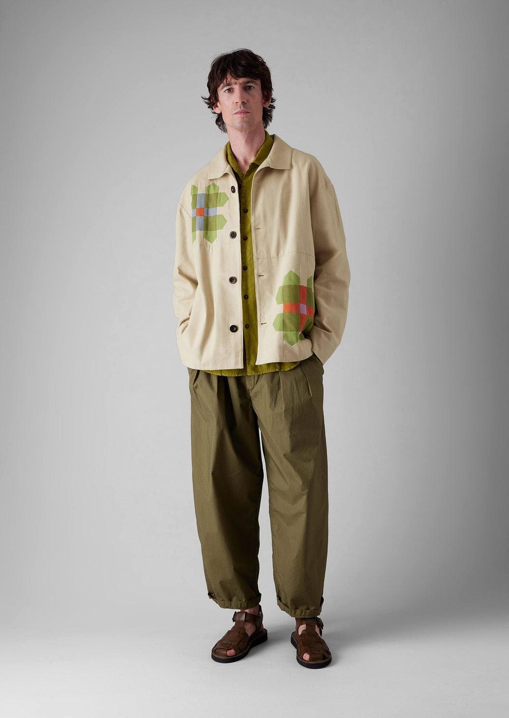 Patchwork Pinwheel Cotton Jacket | Multi Product Image