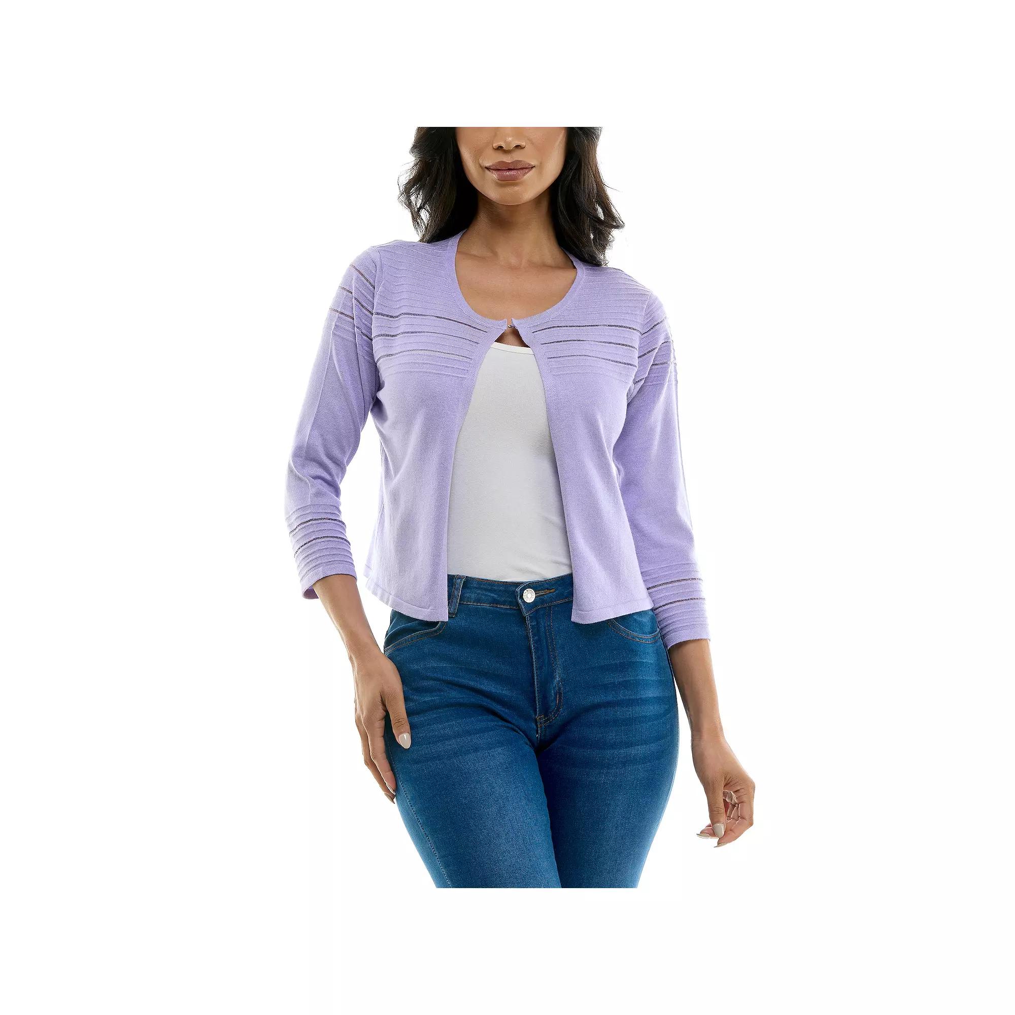 Women's Nina Leonard Knit Bolero Cardigan,  Product Image