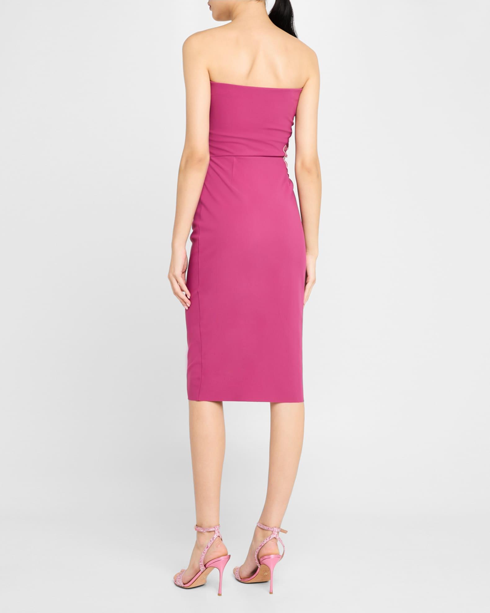 Itala Strapless Floral-Embroidered Midi Dress Product Image