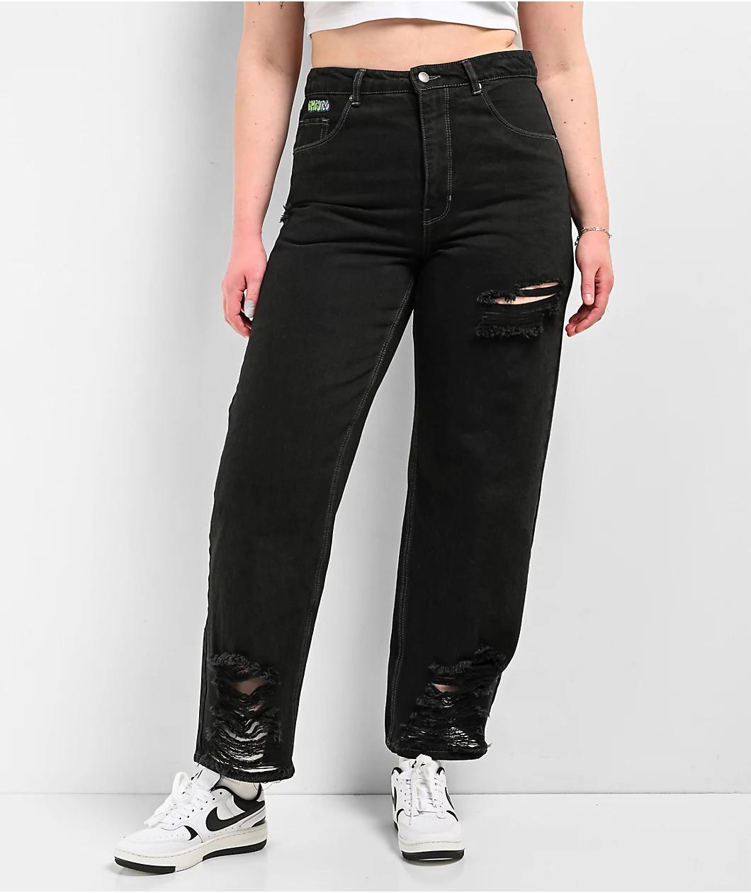 Empyre Tori Destroyed Sabbath Black Wash Skate Jeans Product Image