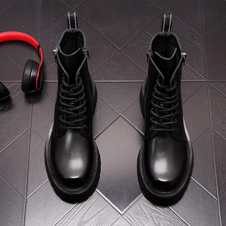 Platform Lace Up Short Boots Product Image