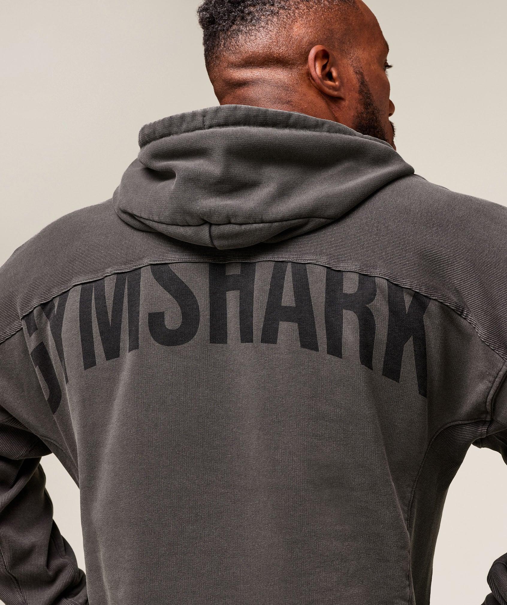 Gymshark Power Washed Hoodie - Onyx Grey Male Product Image